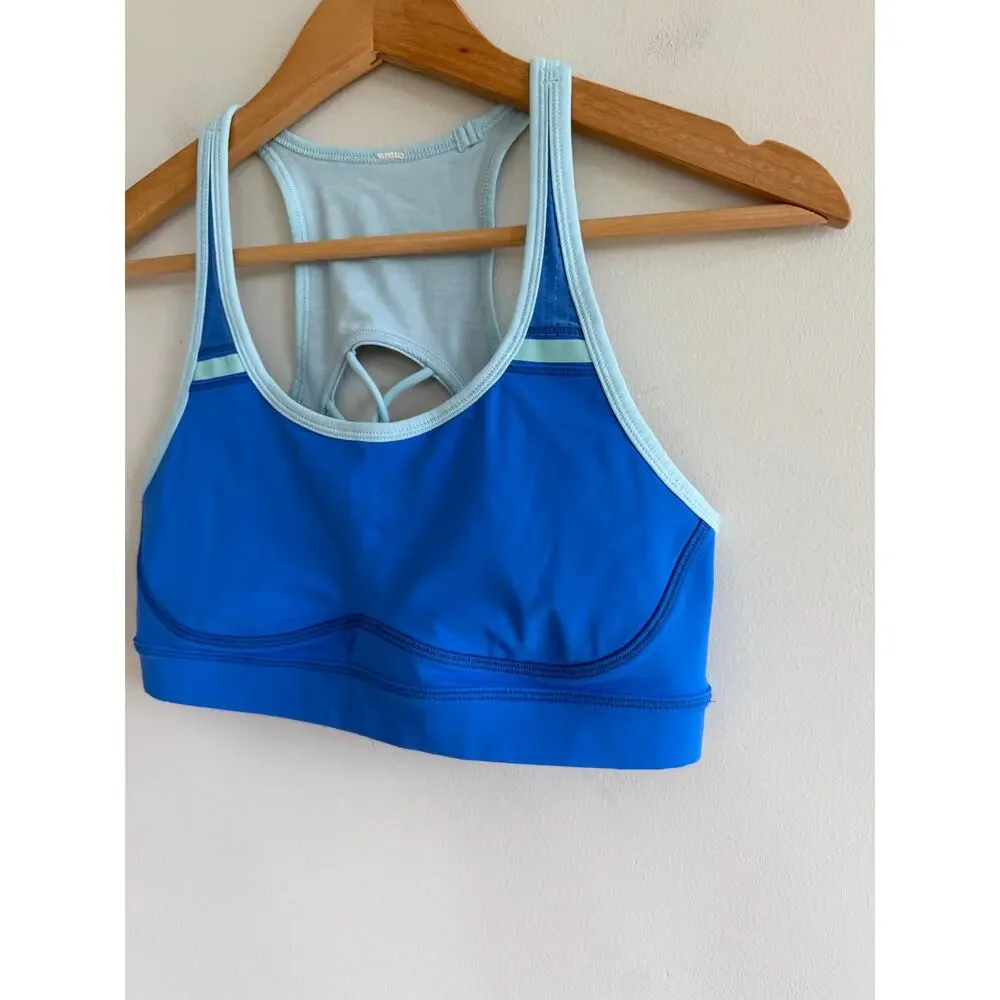 Lululemon Sweaty Or Not Bra II Activewear Sports Bra Caspian Blue 8